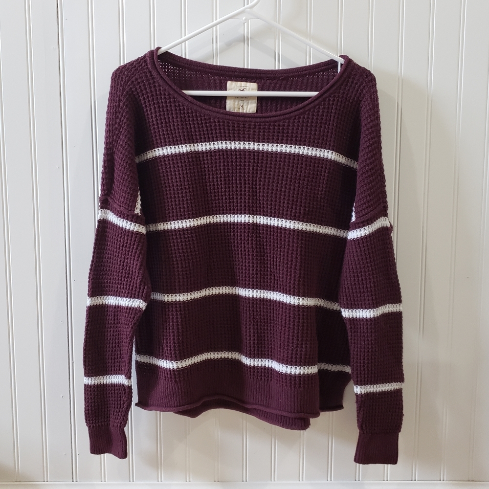 Hollister Striped Knit Sweater Sz M